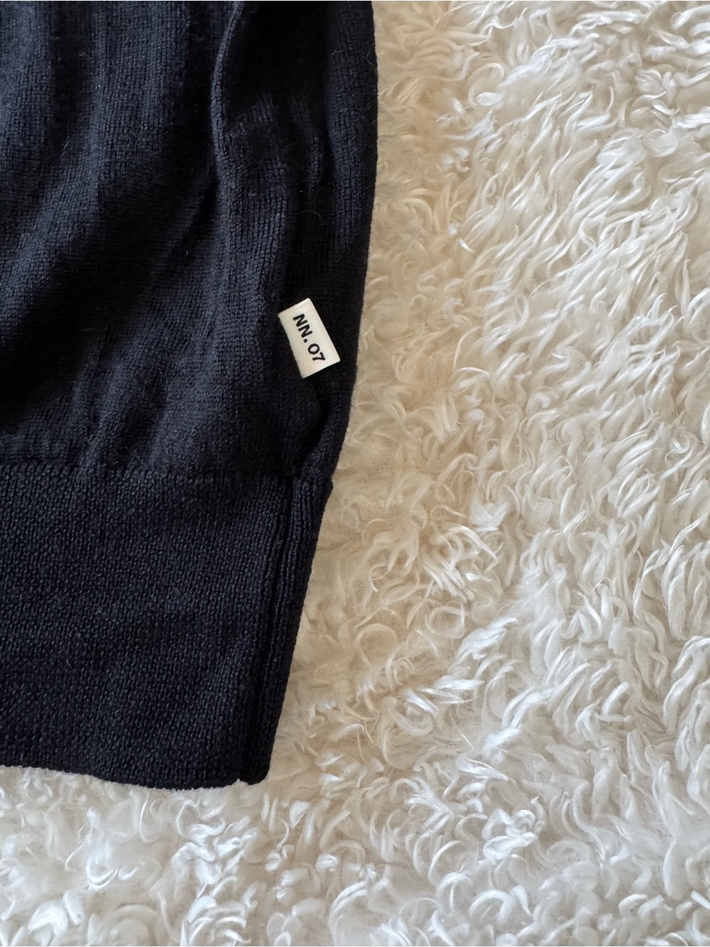 NN07 black turtleneck sweater Richard 6630 100% extra fine merino wool top - Picture 5 of 11